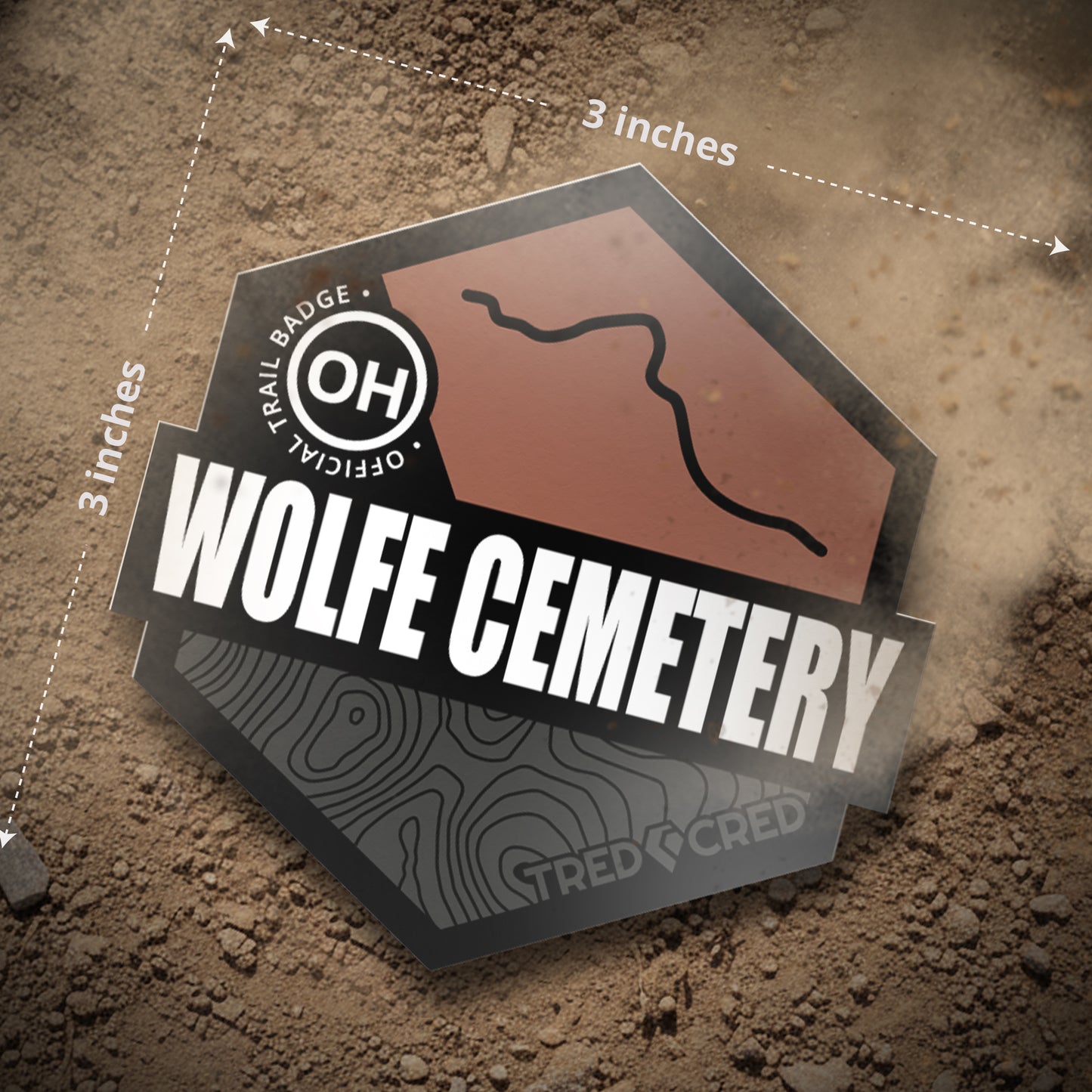 Sticker: Wolfe Cemetary