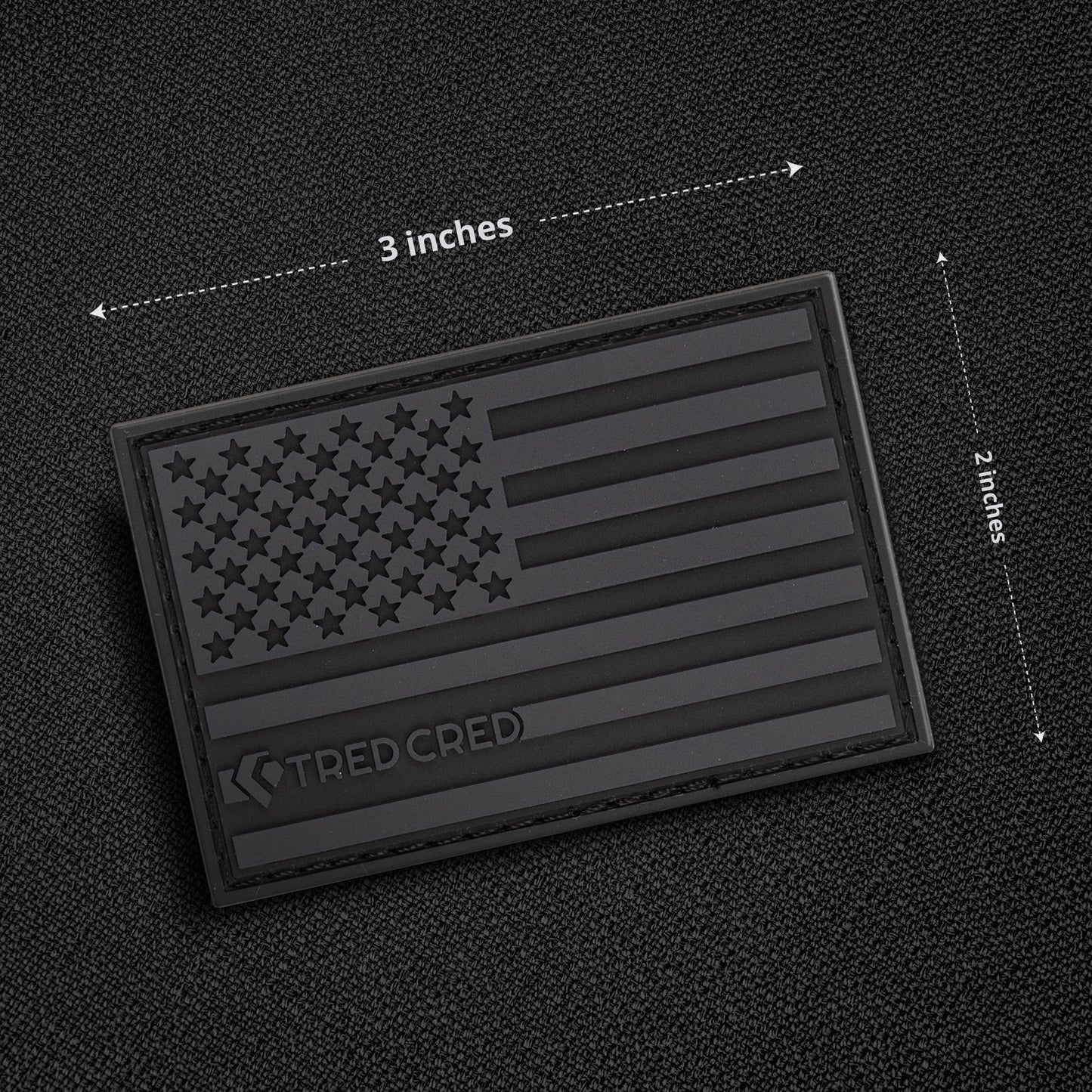 Patch: USA Flag Black