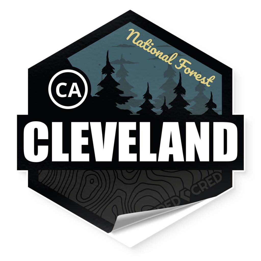 Cleveland National Forest Sticker Tred Cred