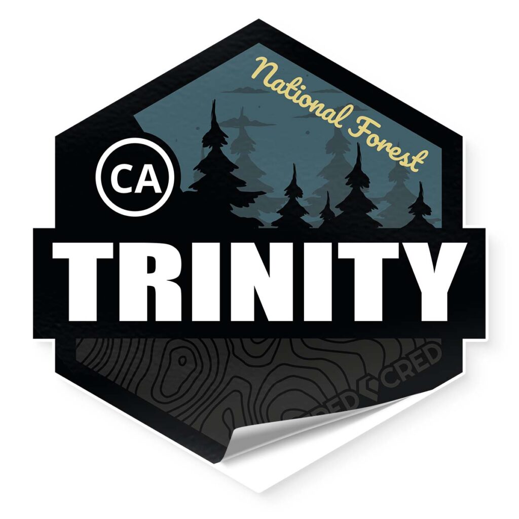 Trinity National Forest Sticker Tred Cred