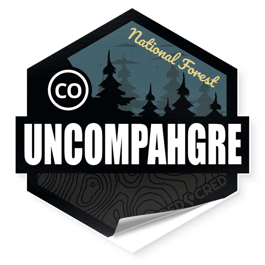 Uncompahgre National Forest Sticker Tred Cred