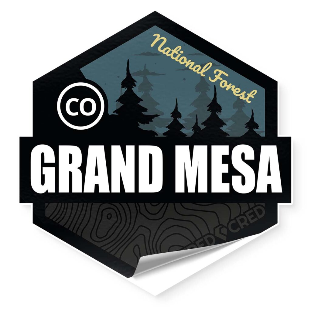 Grand Mesa National Forest Sticker Tred Cred