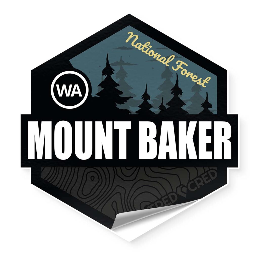 Mount Baker National Forest Sticker Tred Cred