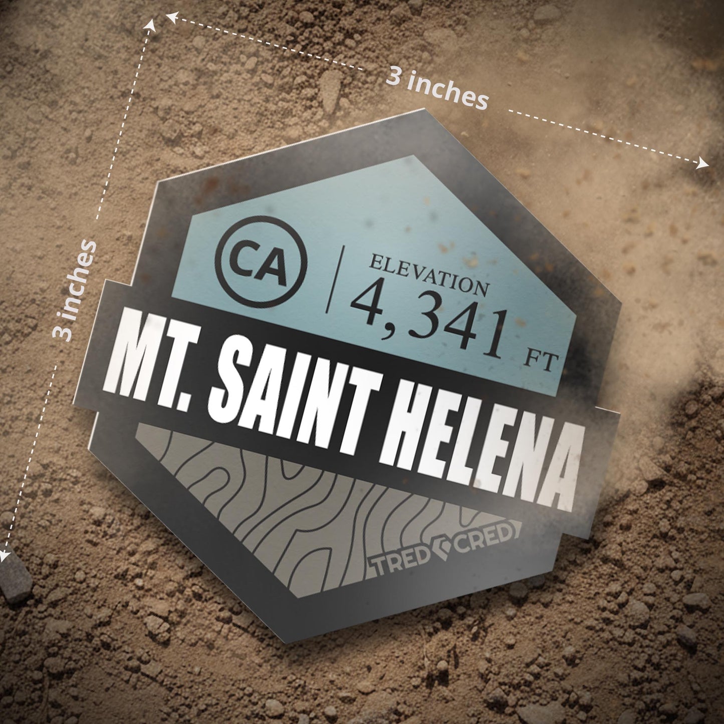 Sticker: Mount Saint Helena