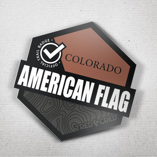Sticker: American Flag Mountain