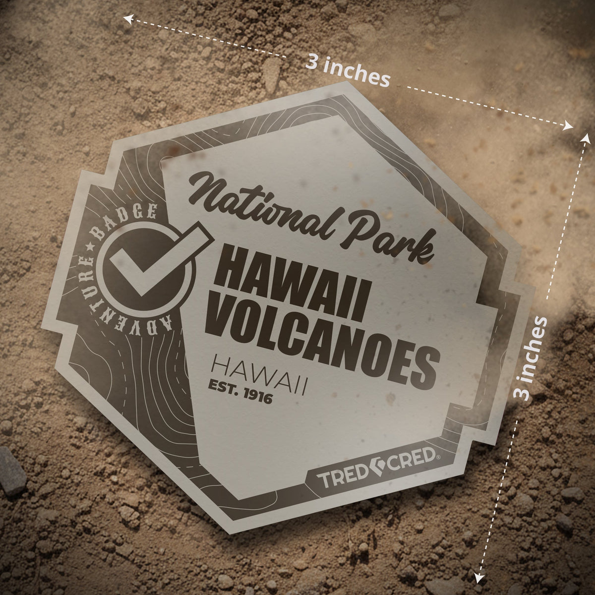 Hawaii Volcanoes sticker dirt