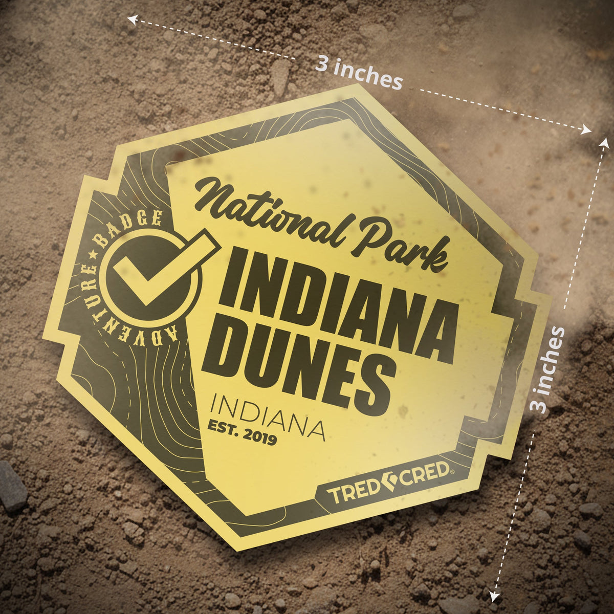 Indiana Dunes sticker dirt