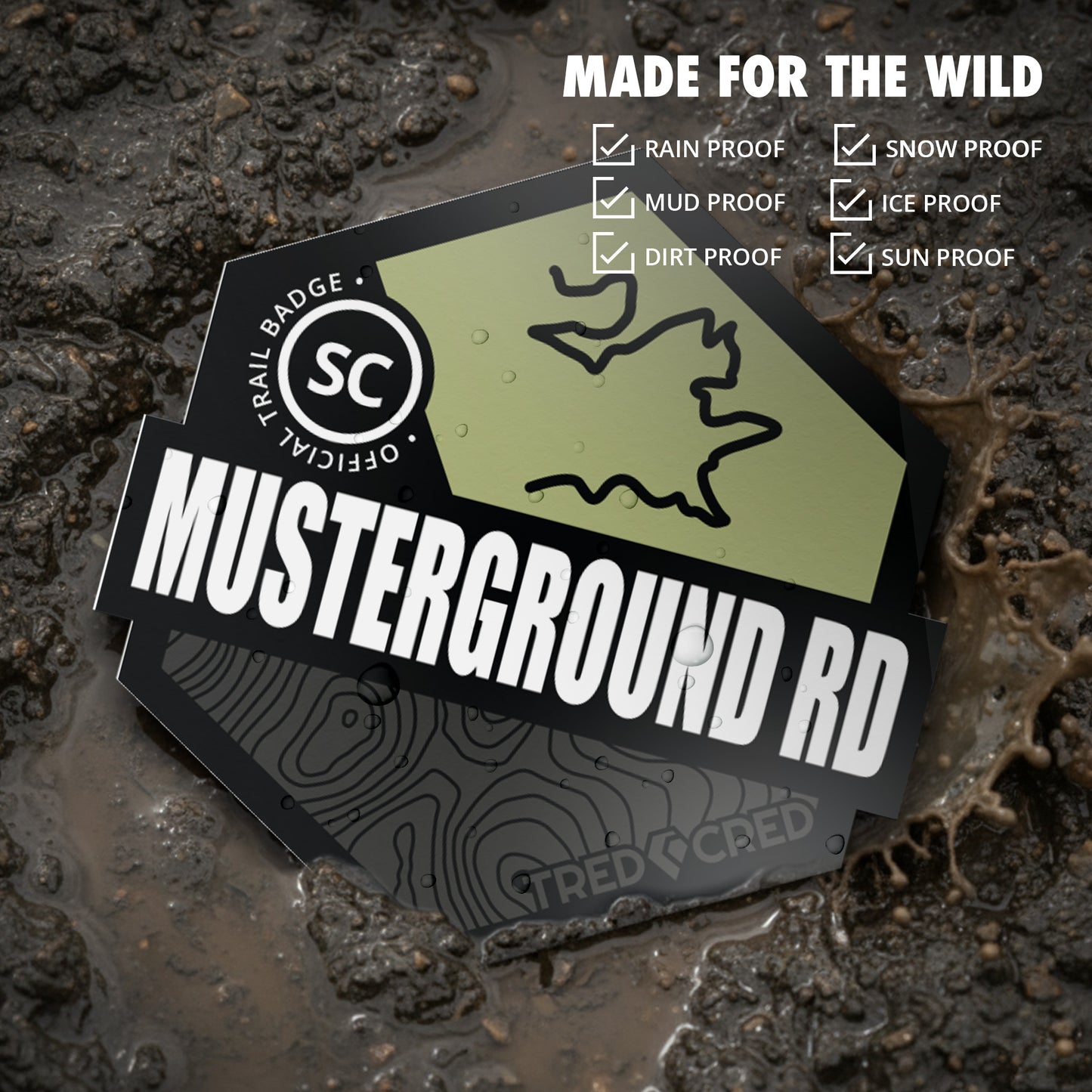 Sticker: Musterground Road