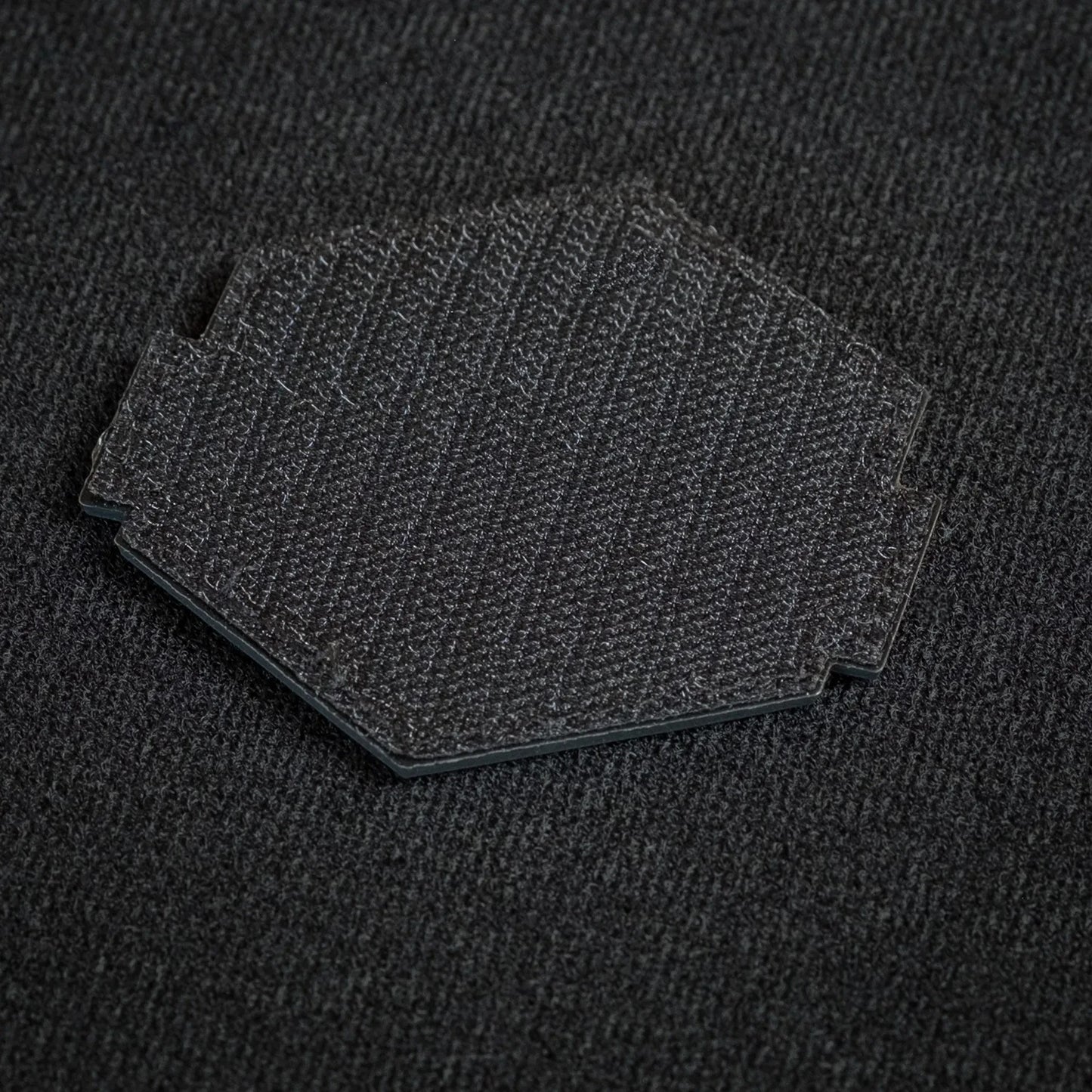 Tred Cred Reddish Knob trail patch featuring a durable black PVC rubber design with a hook and loop backing.