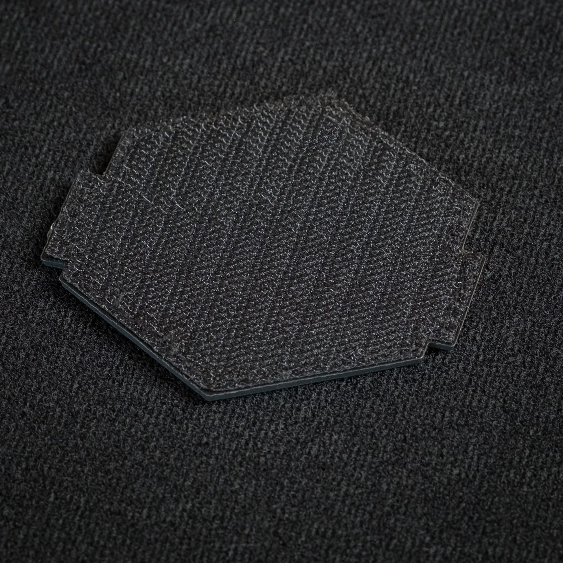 Tred Cred Reddish Knob trail patch featuring a durable black PVC rubber design with a hook and loop backing.