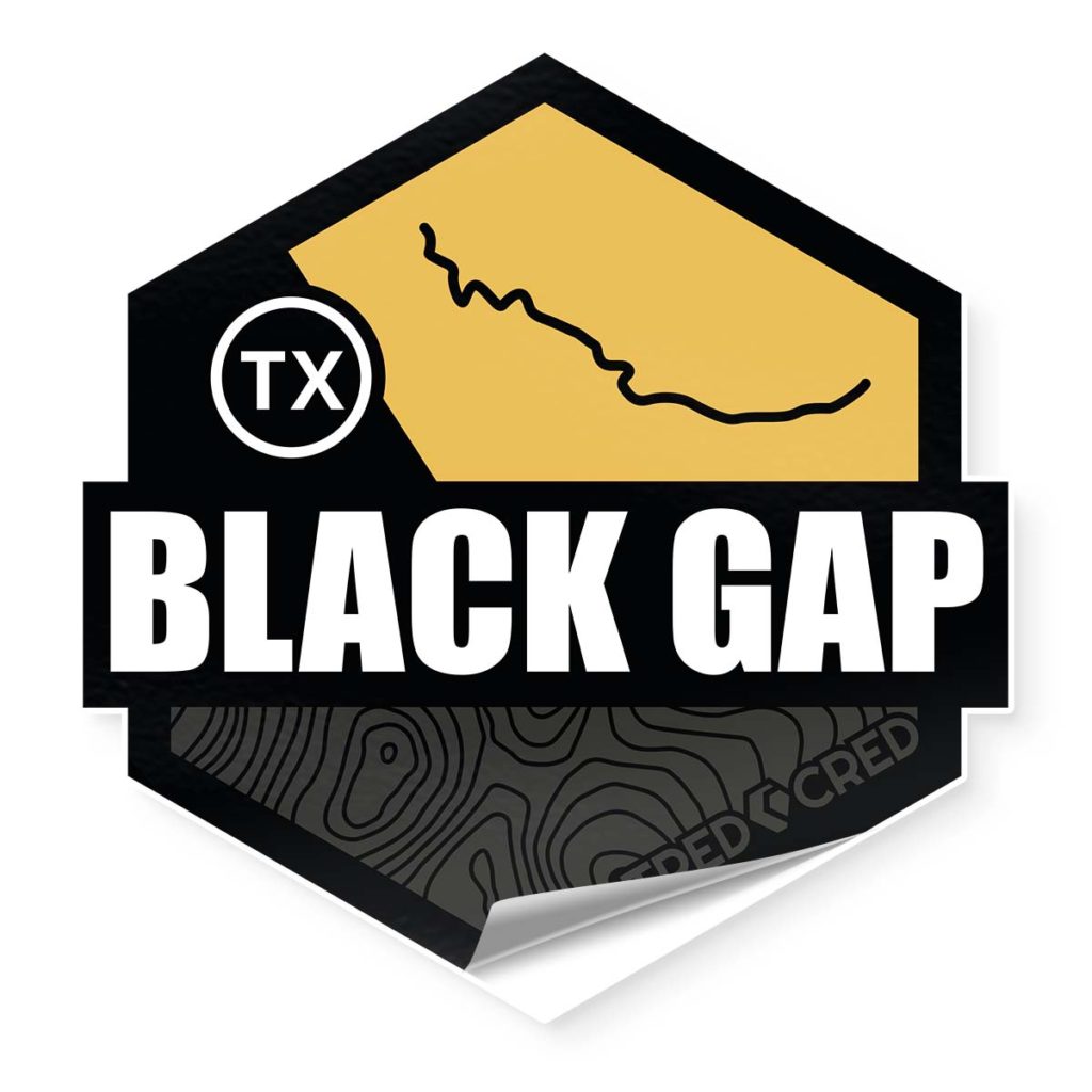 Black Gap Trail Sticker - Tred Cred