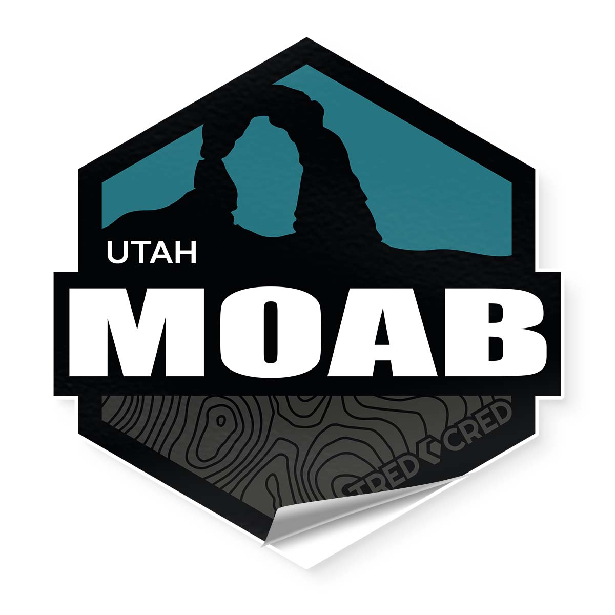 2 for 1 bonus MOAB Utah Off Road UHV Mountain Bike sticker decal Orange White 
