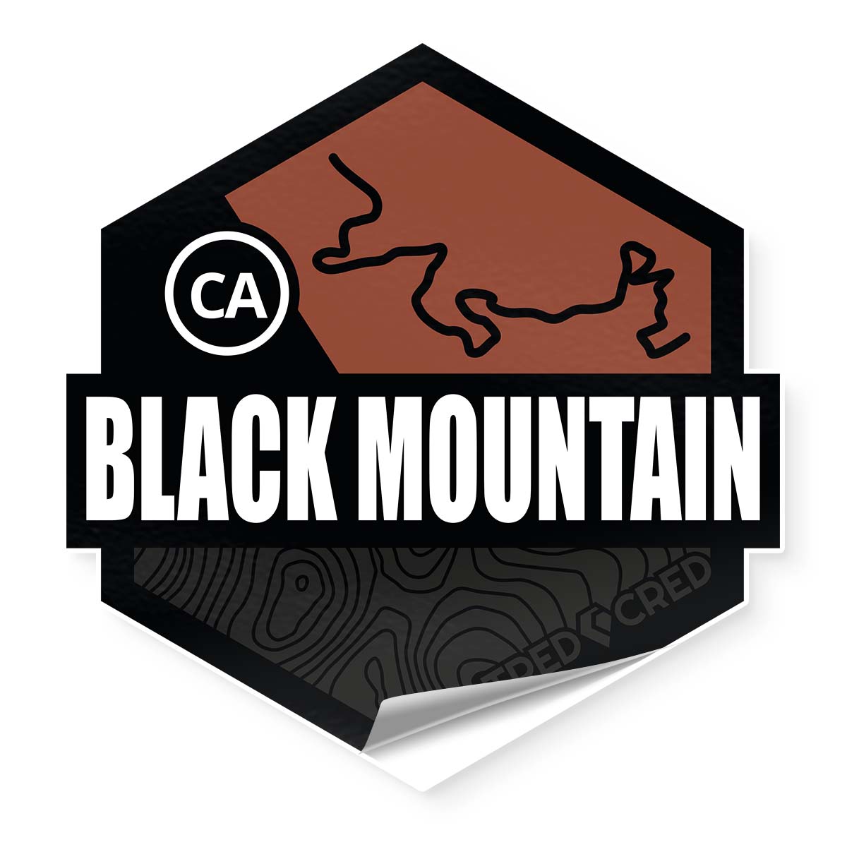 Black Mountain Trail Sticker - Tred Cred