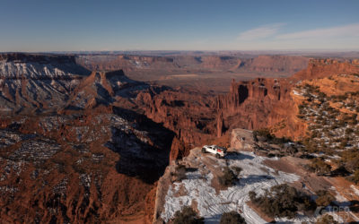 Jeep Gladiator on Top of the World Trail in Moab Utah