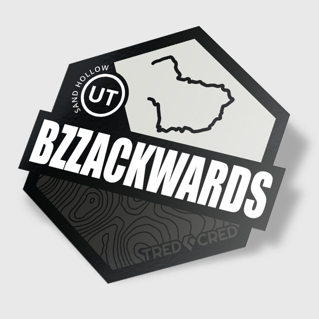 Bzzackwards Trail Sticker - Tred Cred