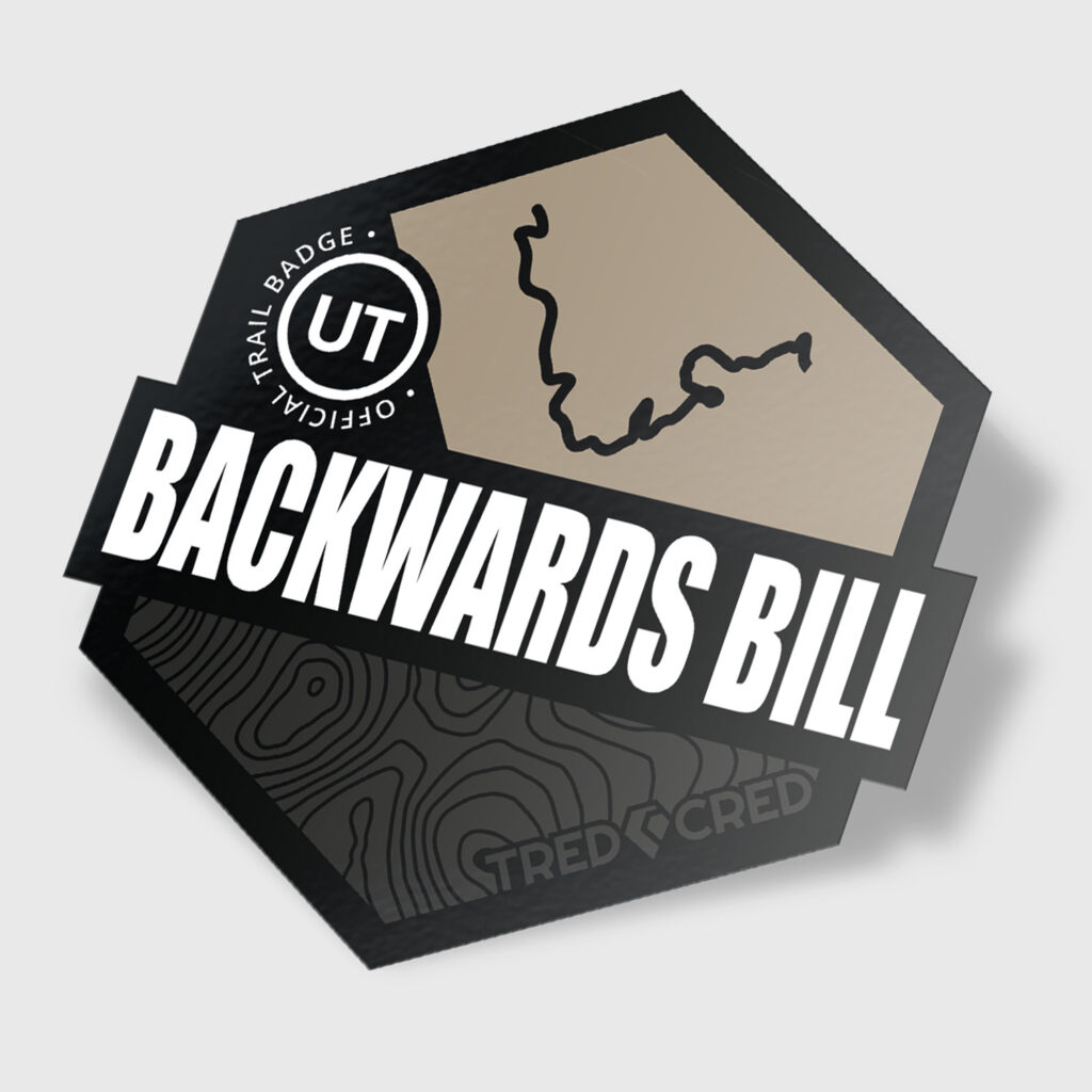 Backwards Bill Trail Sticker - Tred Cred