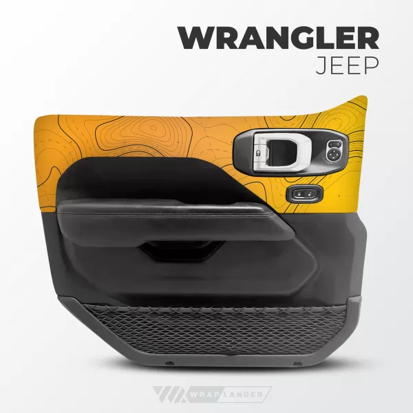 Door Wraps | Jeep Wrangler: Topo Mesh